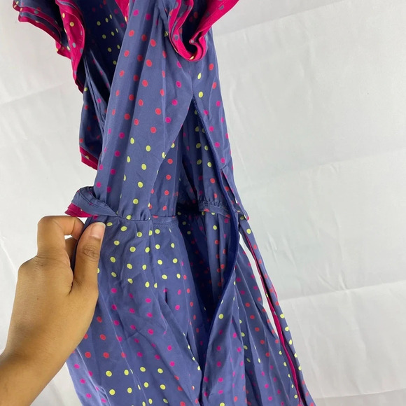 NWT Marc by Marc Jacobs Polka dots Ruffled 100% Silk Dress $358 Size 4 - Picture 11 of 16